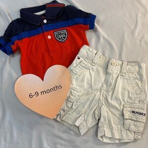 Tommy Hilfiger - 2 piece summer set.  Size 6 to 9 months